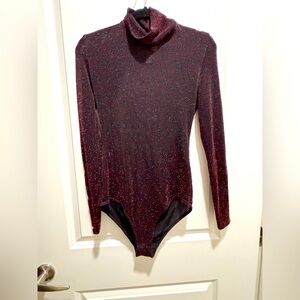 Oh My Love Shimmery Long Sleeve Bodysuit